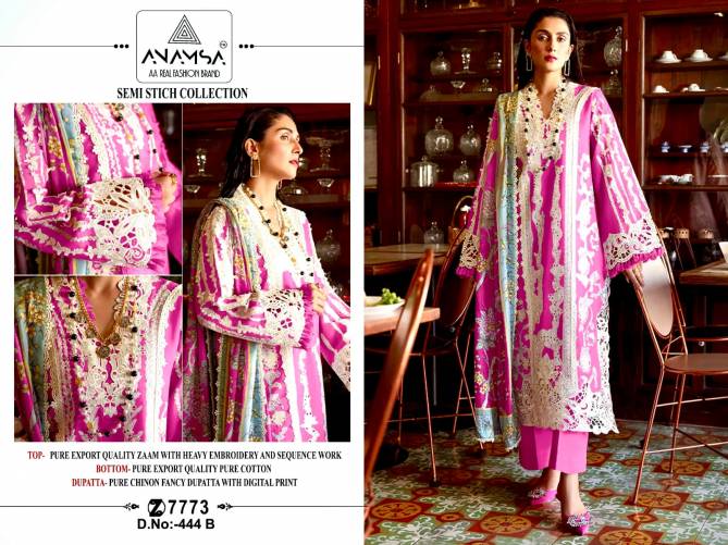 Anamsa 444 A To D Hit Colors Cotton Pakistani Salwar Suit Wholesale Shop In Surat

